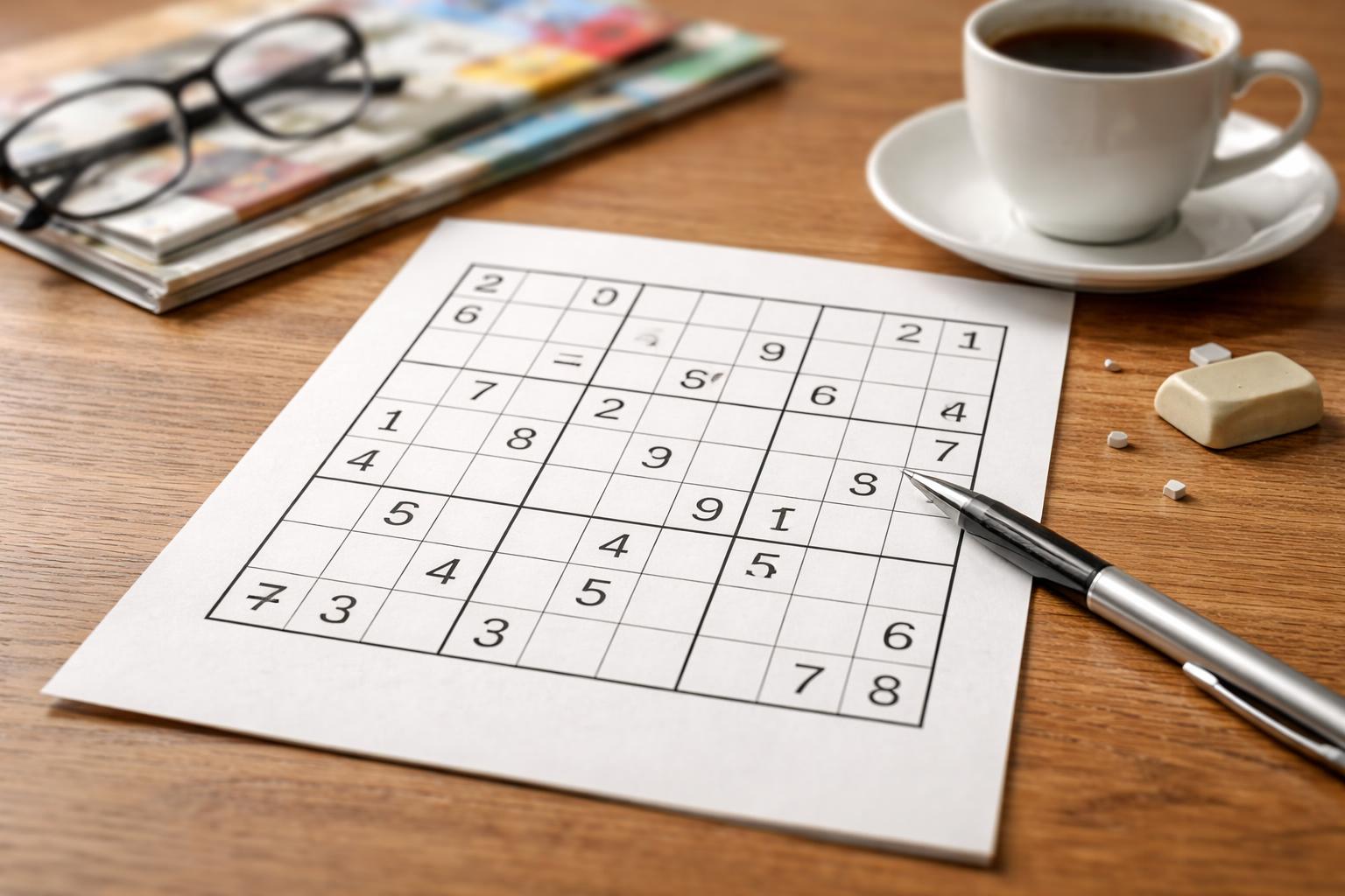 Redaktionelle Szene zum Thema „Sudoku mittel 6404a“