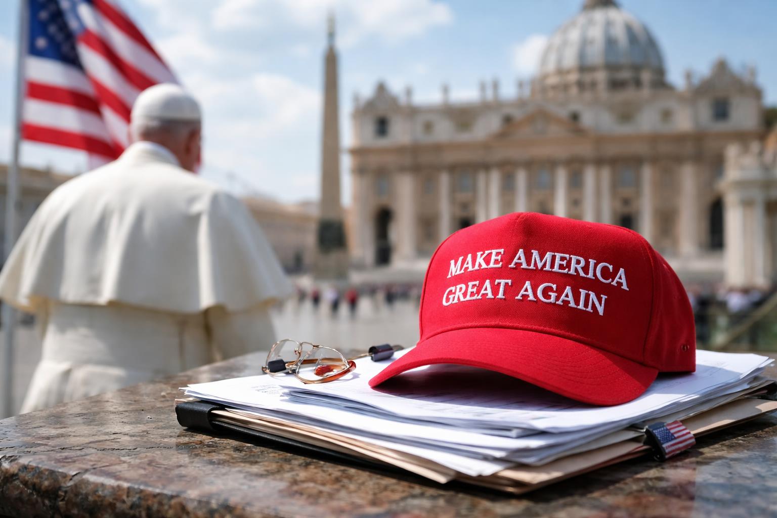 Redaktionelle Szene zum Thema „Trumps Umfeld belehrt sogar den Papst“