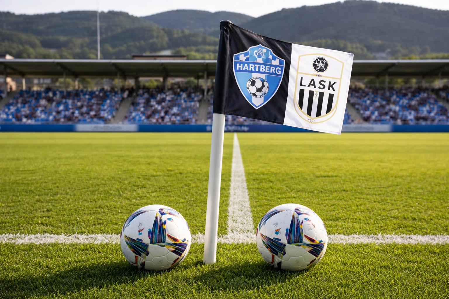 Redaktionelle Szene zum Thema „TSV Hartberg empfängt den LASK zum Bundesliga-Spiel“