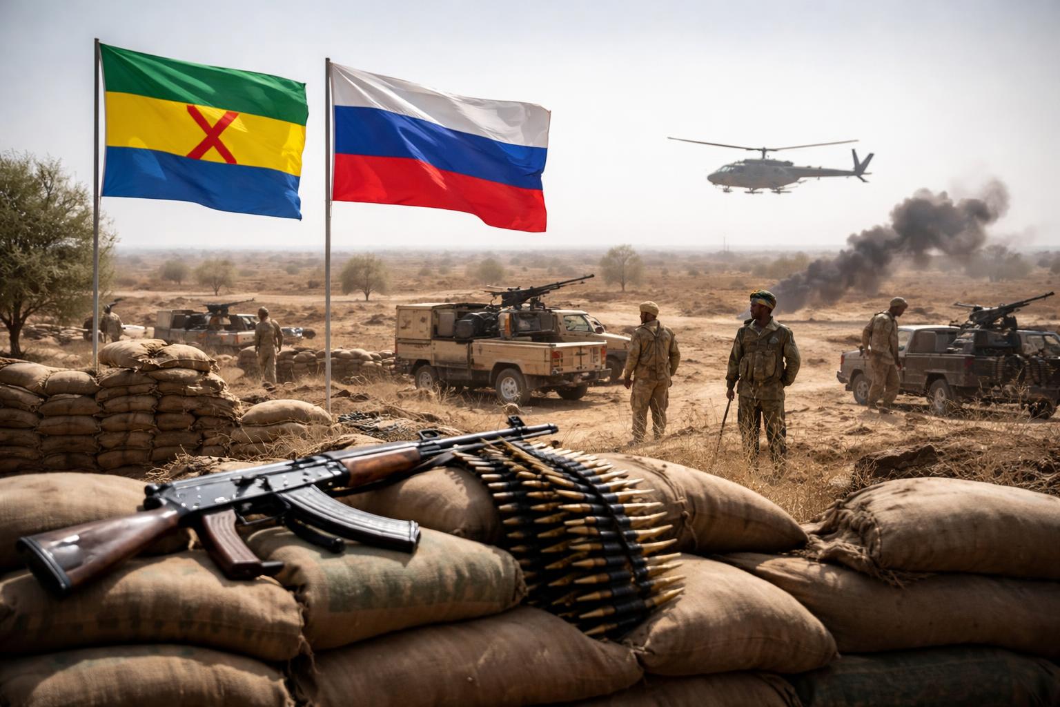 Redaktionelle Szene zum Thema „Tuareg und Jihadisten setzen Mali-Regierung und russische Verbündete unter Druck“