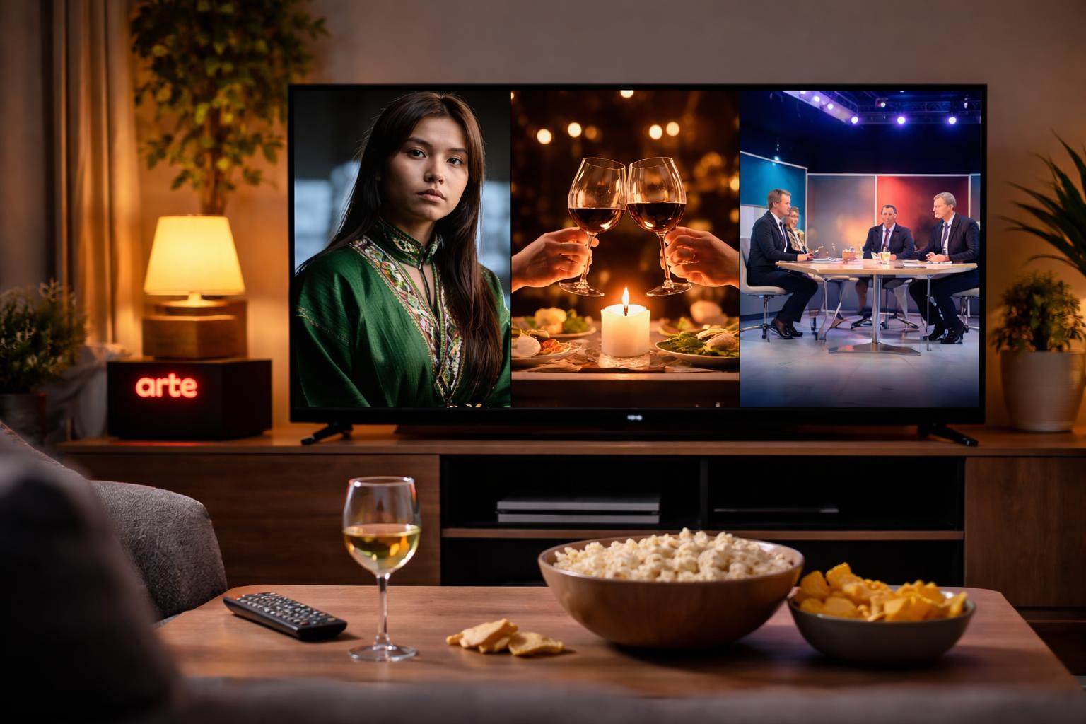 Redaktionelle Szene zum Thema „TV-Abend am Montag: „Ellos eatnu“, „Dinner for Two“ und „Kulturmontag““