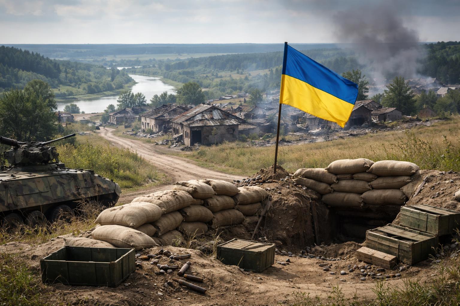 Redaktionelle Szene zum Thema „Ukrainische Truppen sollen in Kursk weitere Orte unter Kontrolle gebracht haben“