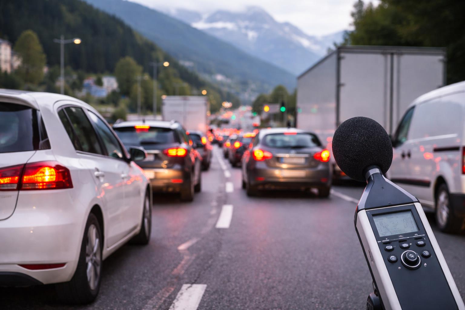Redaktionelle Szene zum Thema „VCÖ: Straßenverkehr ist in Tirol die größte Lärmquelle“