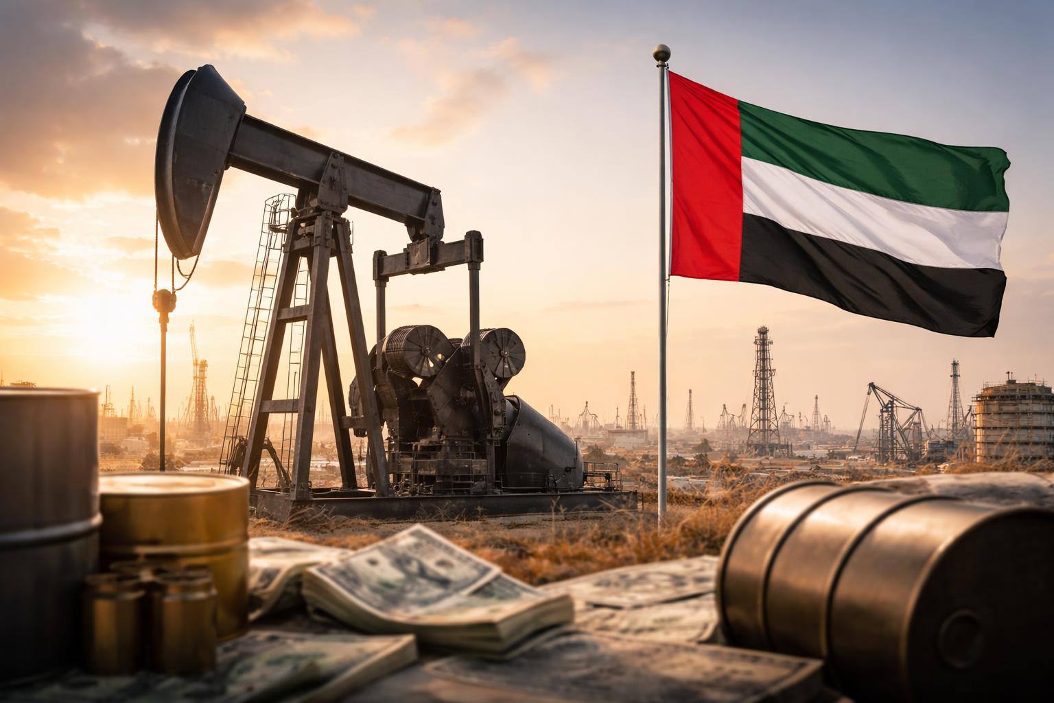 Redaktionelle Szene zum Thema „Vereinigte Arabische Emirate kündigen Austritt aus Opec für 1. Mai an“