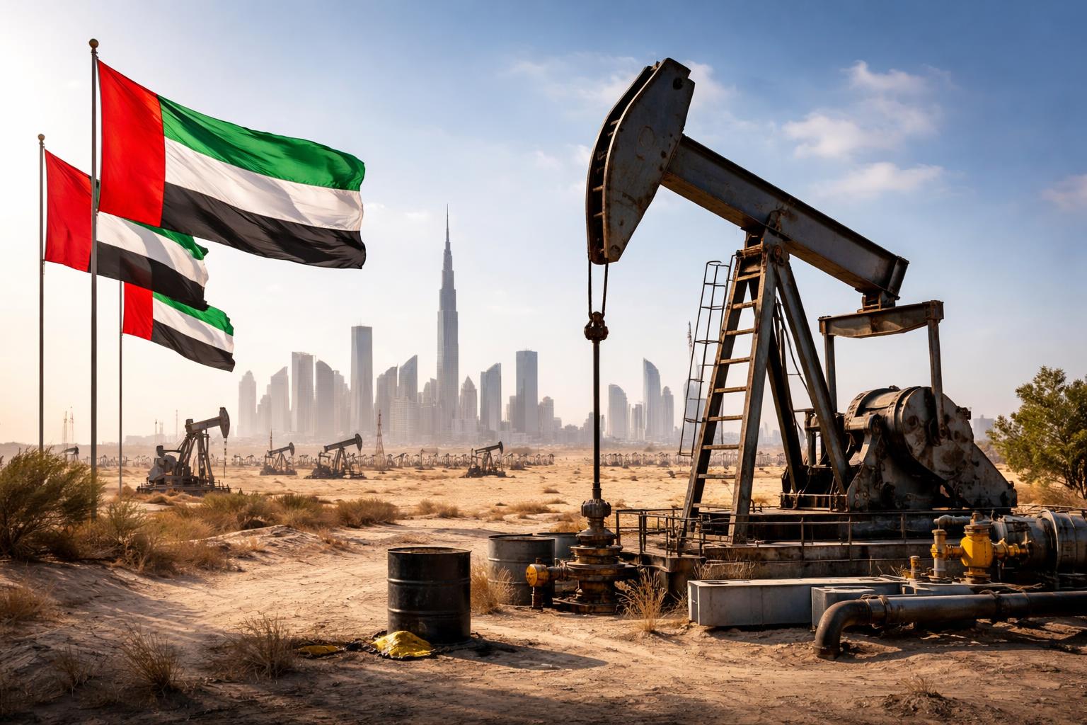 Redaktionelle Szene zum Thema „Vereinigte Arabische Emirate kündigen Austritt aus Opec und Opec+ zum 1. Mai an“