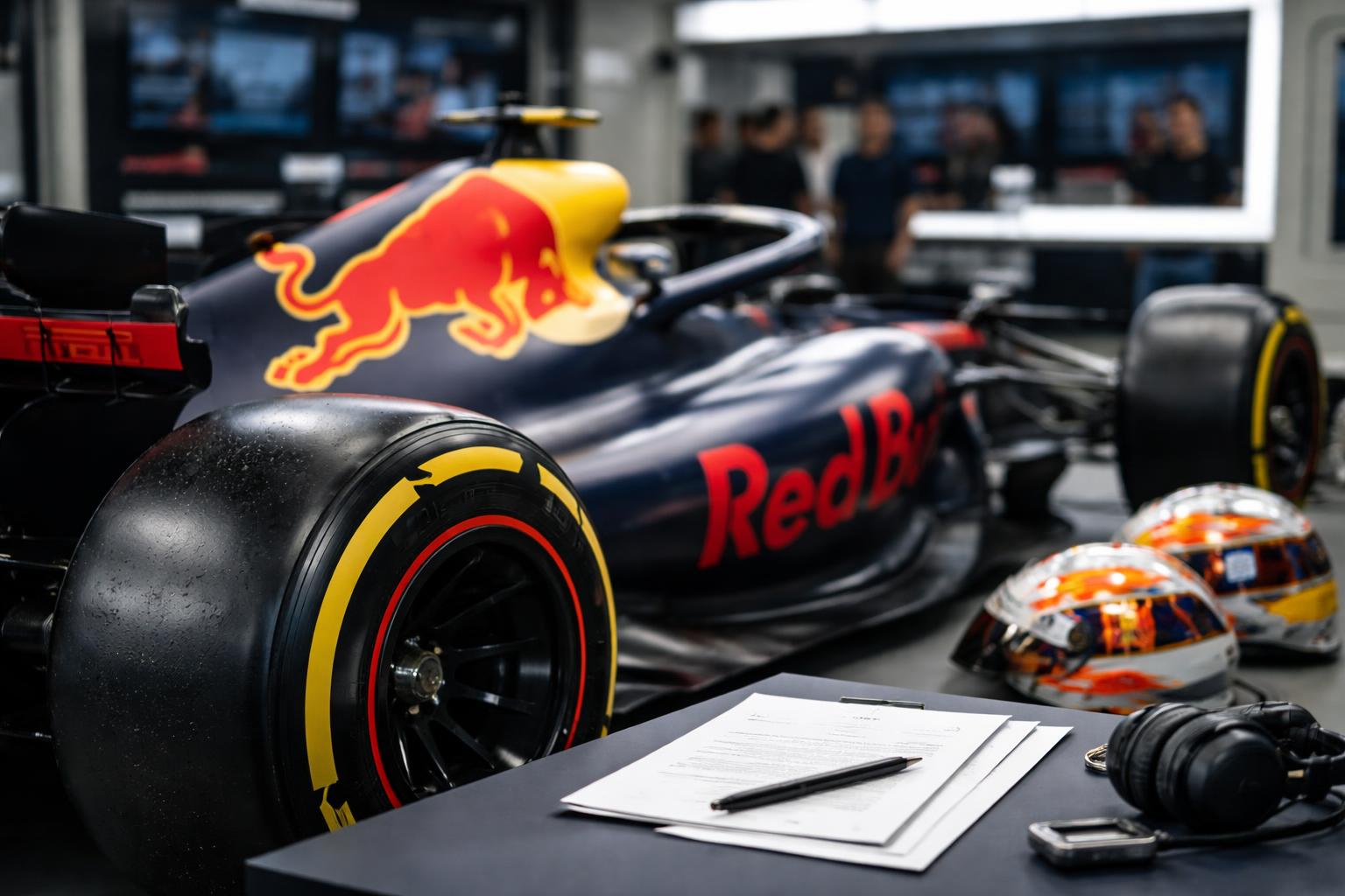 Redaktionelle Szene zum Thema „Verstappen bleibt Red Bull bis 2028 treu“