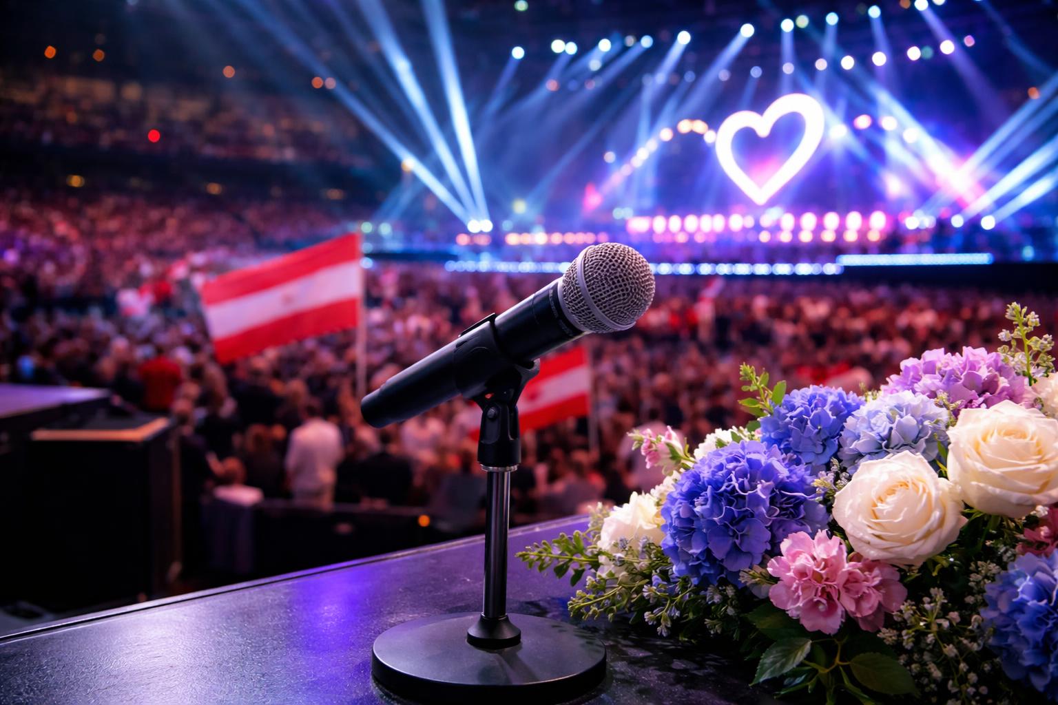 Redaktionelle Szene zum Thema „Vicky Leandros singt vor ESC-Halbfinale in Wien“