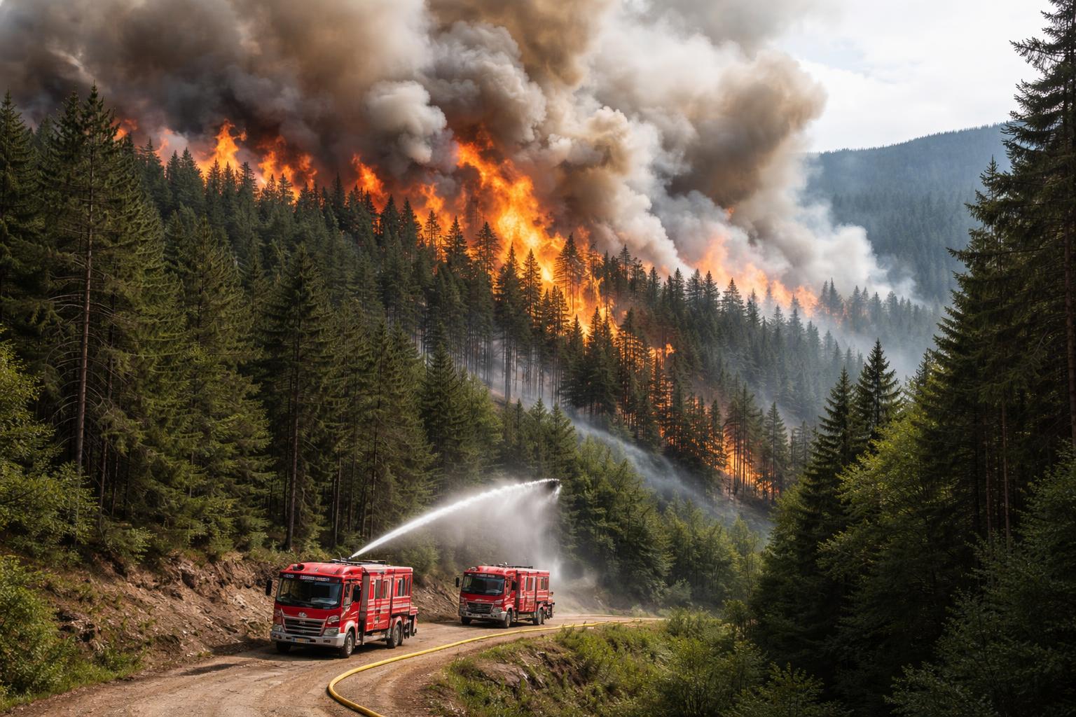 Redaktionelle Szene zum Thema „Waldbrand bei Graz: Wind facht die Flammen in Eisbach-Rein weiter an“