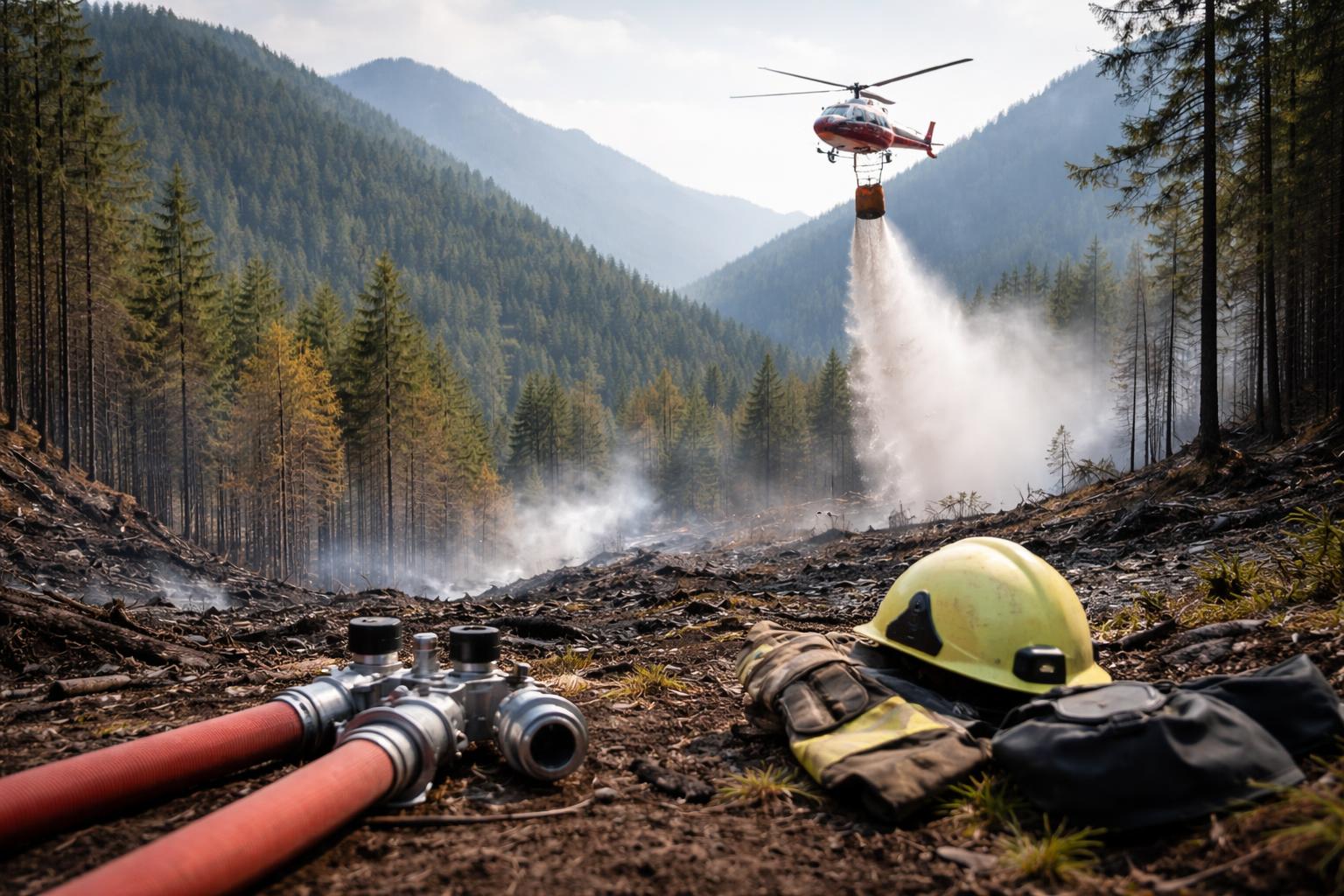 Redaktionelle Szene zum Thema „Waldbrand im Lesachtal weiter im Einsatz – Lage hat sich entspannt“