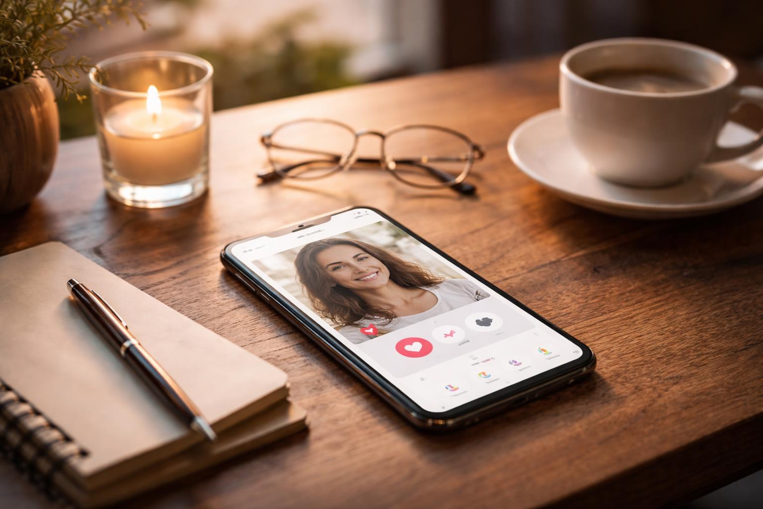 Redaktionelle Szene zum Thema „Was bei Online-Dating wirklich zählt“