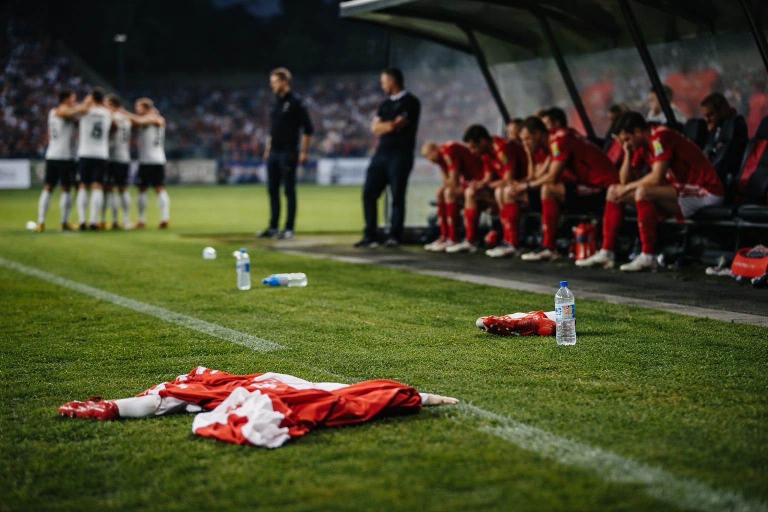 Redaktionelle Szene zum Thema „Wawra mahnt den GAK nach Niederlage beim WAC: „Sonst werden wir kein Spiel mehr gewinnen““