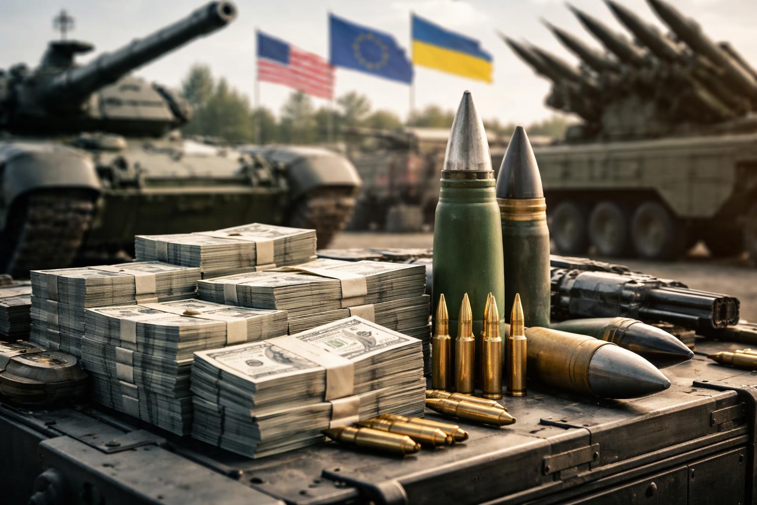 Redaktionelle Szene zum Thema „Weltweite Militärausgaben erreichen 2025 neues Rekordniveau“