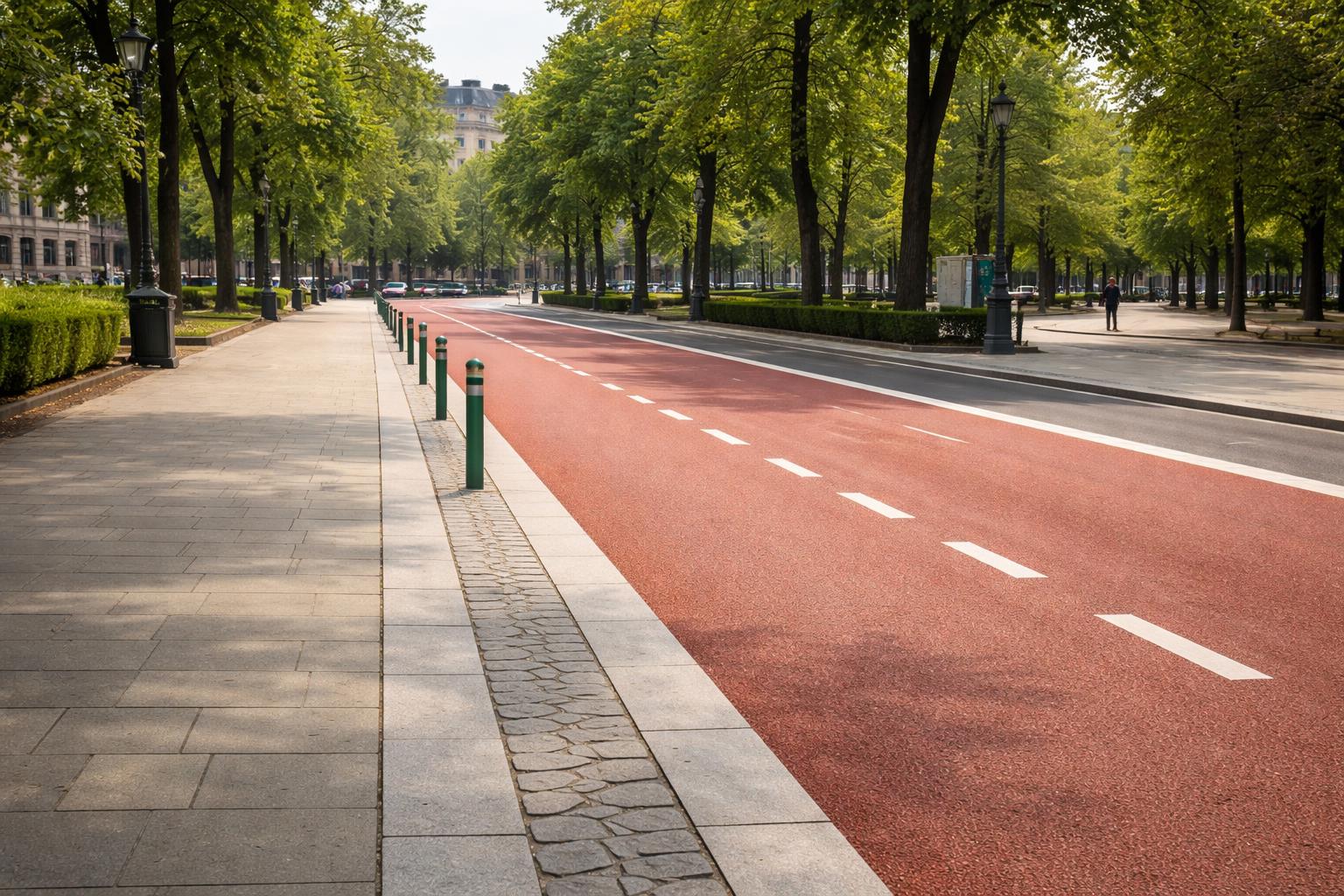 Redaktionelle Szene zum Thema „Wiener Ring-Umbau: Fußgänger kritisieren breiten Radweg als Hindernis“
