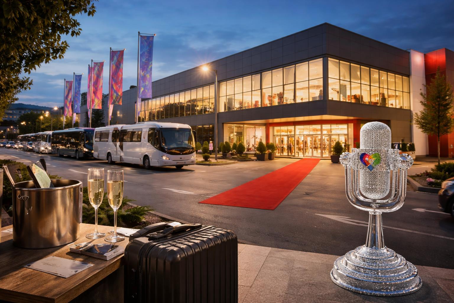 Redaktionelle Szene zum Thema „XXXLutz bietet Möbelhaus als Quartier für den Song Contest an – Wiener Hotellerie winkt ab“