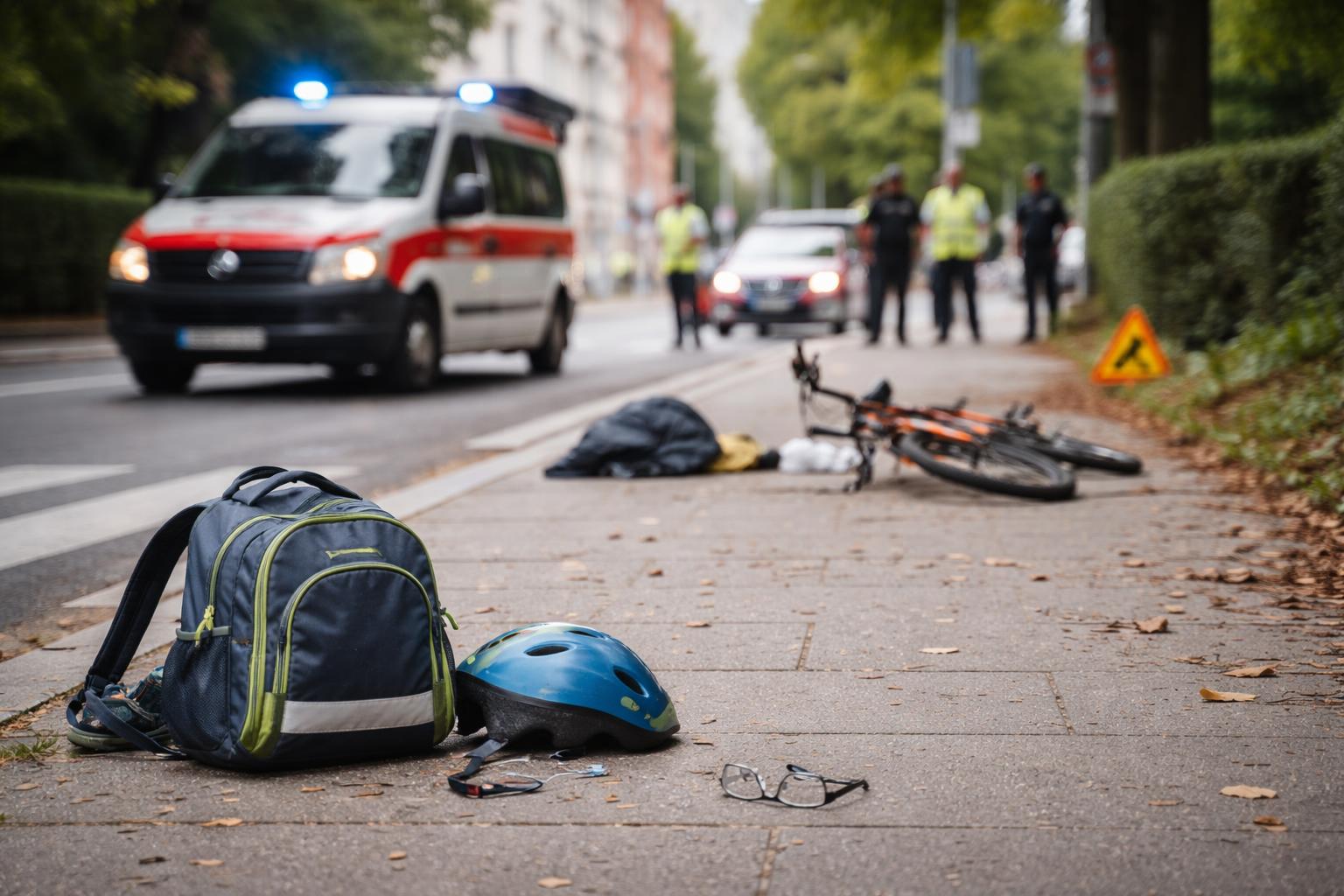 Redaktionelle Szene zum Thema „Zehnjähriger bei Unfall mit Radfahrer in Graz schwer verletzt“