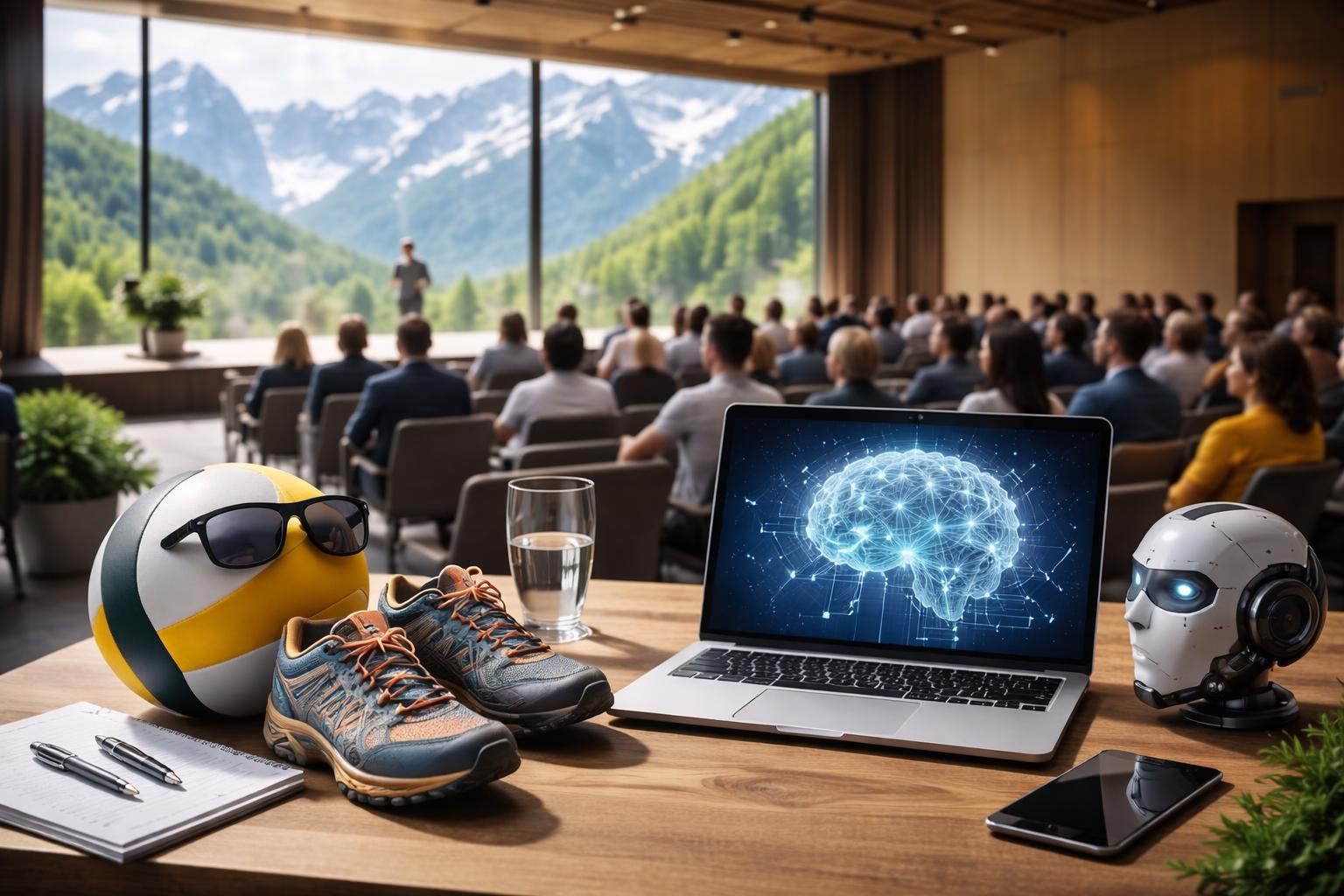 Redaktionelle Szene zum Thema „Zukunftsforum Ramsau mit Sportlern, Wirtschaft und KI“